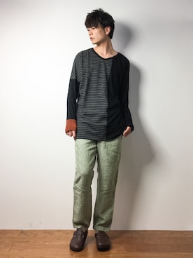 中嶋時男さん（メンズ・183cm）の春コーディネート