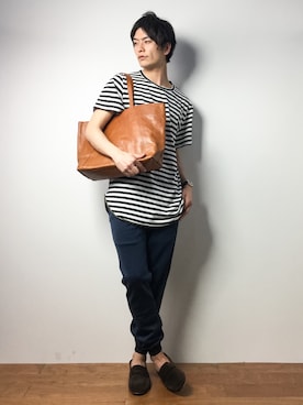 「Publish Brand（ パブリッシュブランド）のアイテム」を使った、中嶋時男さん（メンズ・183cm）の春コーディネート