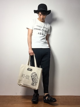 「TCSS（ティーシーエスエス）のアイテム」を使った、中嶋時男さん（メンズ・183cm）の春コーディネート