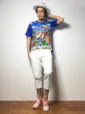 「Burner（バーナー）のアイテム（シューズ）」を使った、中嶋時男さん（メンズ・183cm）の春コーディネート