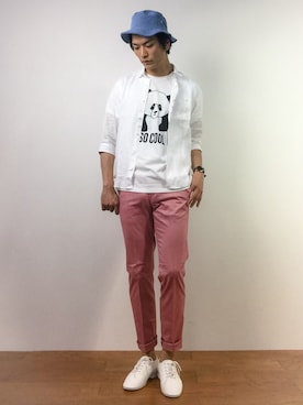 中嶋時男さん(メンズ・183cm)の春コーディネート