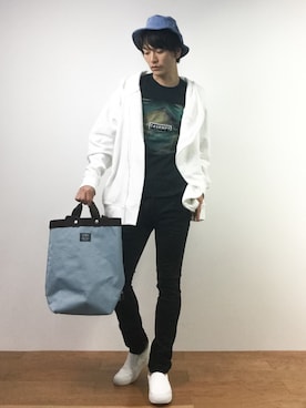 「ROOTOTE（ルートート）のアイテム」を使った、中嶋時男さん（メンズ・183cm）の春コーディネート