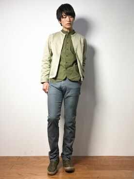 中嶋時男さん(メンズ・183cm)の春コーディネート