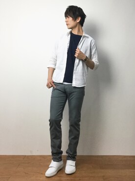 中嶋時男さん（メンズ・183cm）の春コーディネート