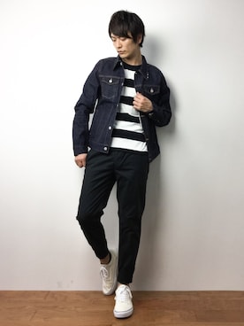 「GLAMB by glamb（グラムバイグラム）のアイテム（ジャケット/アウター）」を使った、中嶋時男さん（メンズ・183cm）の春コーディネート