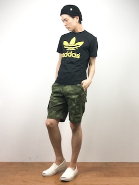 「I.D.E.A international（イデアインターナショナル）のアイテム（帽子）」を使った、中嶋時男さん（メンズ・183cm）の春コーディネート