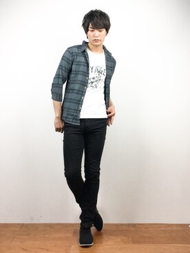 中嶋時男さん（メンズ・183cm）の春コーディネート