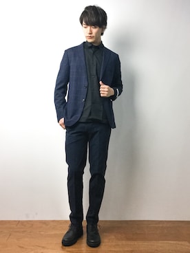 中嶋時男さん(メンズ・183cm)の春コーディネート