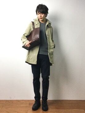 「Request（リクエスト）のアイテム（ジャケット/アウター）」を使った、中嶋時男さん（メンズ・183cm）の春コーディネート