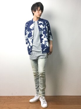 中嶋時男さん（メンズ・183cm）の春コーディネート