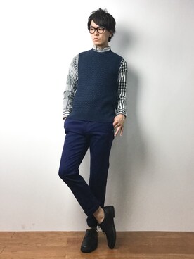 中嶋時男さん（メンズ・183cm）の春コーディネート