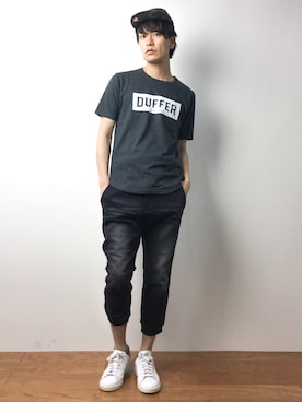 「Carhartt WIP（カーハートダブリューアイピー）のアイテム（帽子）」を使った、中嶋時男さん（メンズ・183cm）の春コーディネート