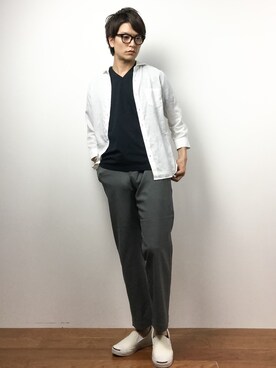 中嶋時男さん(メンズ・183cm)の春コーディネート