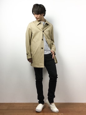 中嶋時男さん(メンズ・183cm)の春コーディネート