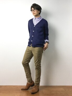 中嶋時男さん(メンズ・183cm)の春コーディネート