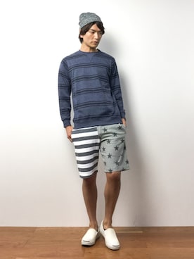 中嶋時男さん(メンズ・183cm)の春コーディネート