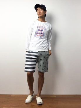 中嶋時男さん(メンズ・183cm)の春コーディネート