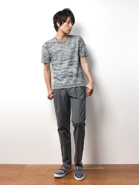 「チャイハネ（チャイハネ）のアイテム（スニーカー）」を使った、中嶋時男さん（メンズ・183cm）の春コーディネート