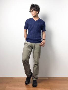 中嶋時男さん（メンズ・183cm）の春コーディネート