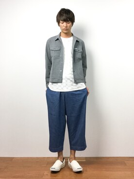 「L&HARMONY（エルアンドハーモニー）のアイテム（ジャケット/アウター）」を使った、中嶋時男さん（メンズ・183cm）の春コーディネート
