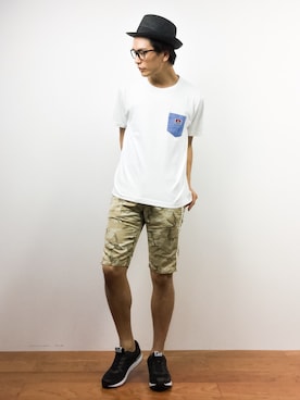 「SABLE CLUTCH（セーブルクラッチ）のアイテム」を使った、中嶋時男さん（メンズ・183cm）の夏コーディネート