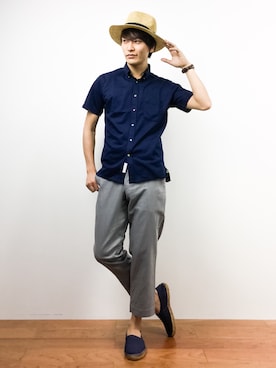 中嶋時男さん(メンズ・183cm)の夏コーディネート