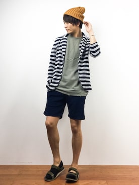 中嶋時男さん(メンズ・183cm)の夏コーディネート