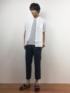 中嶋時男さん（メンズ・183cm）の夏コーディネート