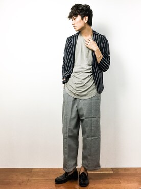 中嶋時男さん（メンズ・183cm）の夏コーディネート