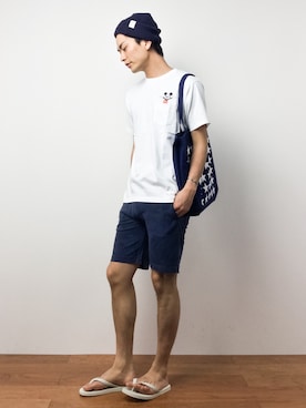 中嶋時男さん(メンズ・183cm)の夏コーディネート