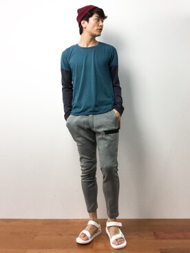 「SABLE CLUTCH（セーブルクラッチ）のアイテム」を使った、中嶋時男さん（メンズ・183cm）の夏コーディネート