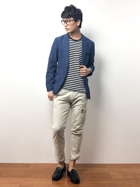 「Journal Standard TRISECT（トライセクト）のアイテム（ジャケット/アウター）」を使った、中嶋時男さん（メンズ・183cm）の夏コーディネート