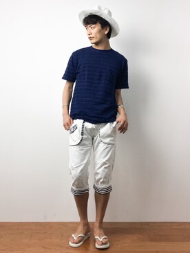 中嶋時男さん（メンズ・183cm）の夏コーディネート