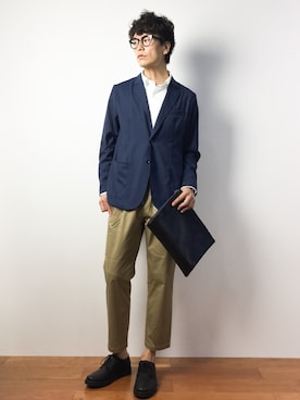 「HVC（エイチブイシー）のアイテム（バッグ）」を使った、中嶋時男さん（メンズ・183cm）の夏コーディネート