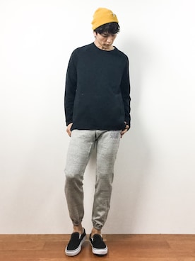 「Steven Alan（スティーブンアラン）のアイテム（ニットキャップ/ビーニー）」を使った、中嶋時男さん（メンズ・183cm）の夏コーディネート