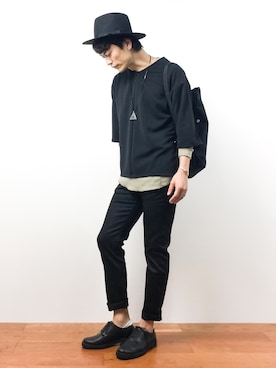 「Ted Baker（テッドベーカー）のアイテム」を使った、中嶋時男さん（メンズ・183cm）の秋コーディネート
