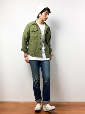 中嶋時男さん（メンズ・183cm）の秋コーディネート