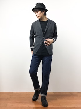 中嶋時男さん(メンズ・183cm)の秋コーディネート