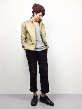 中嶋時男さん(メンズ・183cm)の秋コーディネート