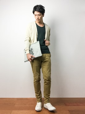 「コンバース ハイカット」｜中嶋時男さん（メンズ・183cm）の秋コーディネート