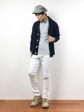 「Burner（バーナー）のアイテム（パンツ）」を使った、中嶋時男さん（メンズ・183cm）の秋コーディネート