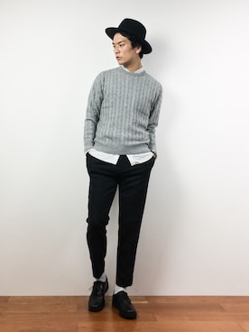 中嶋時男さん（メンズ・183cm）の秋コーディネート
