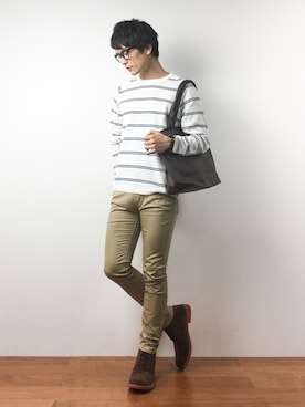 「L.H.P（エルエイチピー）のアイテム（バッグ）」を使った、中嶋時男さん（メンズ・183cm）の秋コーディネート