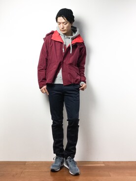 「WILD THINGS（ワイルドシングス）のアイテム（マウンテンパーカー）」を使った、中嶋時男さん（メンズ・183cm）の冬コーディネート