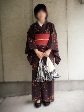 「きもの」｜「アイテム（ワンピース/ドレス）」を使った、ツマさん（レディース・149cm）の夏コーディネート