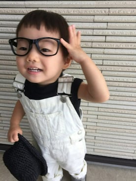 「1歳半」｜「アイテム（サロペット/オーバーオール）」を使った、kotochiさん（キッズ・70cm）の夏コーディネート