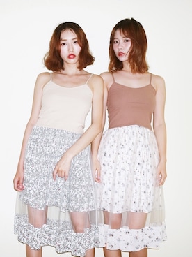 「アイテム（キャミソール、ベージュ系）」を使った、Maegamikyoさん（レディース・170cm）の春コーディネート