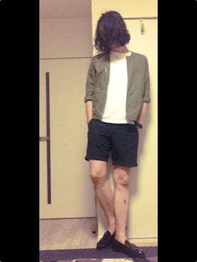 「膝上ショーツ」｜「アイテム（腕時計）」を使った、ぴろさん（メンズ・179cm）の夏コーディネート