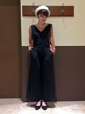 「Sens de vie（サンスドゥウ゛ィ）のアイテム」を使った、ザワワさん（レディース・158cm）の秋コーディネート