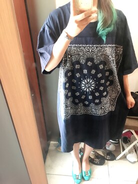 「ヘアのアイテム（その他、ブラウン系）」を使った、ハセガワさん（レディース・158cm）の夏コーディネート